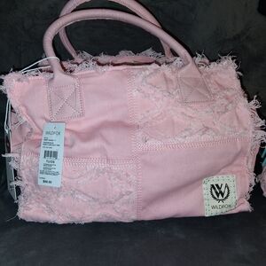 Wildfox Pink Frayed Women's Bag & Mini Backpack (2 Bags)